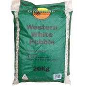WESTERN WHITE PEBBLE BAG - 20KG - Sydney's Plant Market
